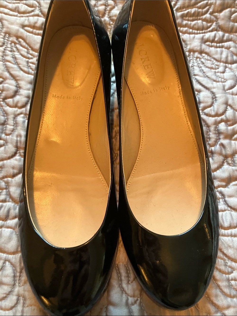 J. Crew Black Patent Ballet Flats
